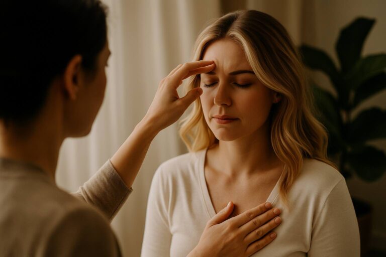 Séance d’EFT avec tapotements sur les points d’énergie pour libérer le stress et les émotions